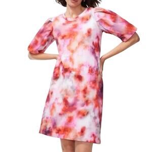 Chico's Zenergy French Terry Tie Dye Blouson Dress Pink Size 4/XXL